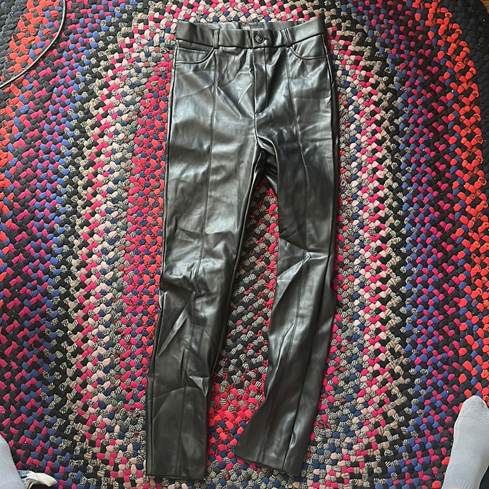 Zara leather pants